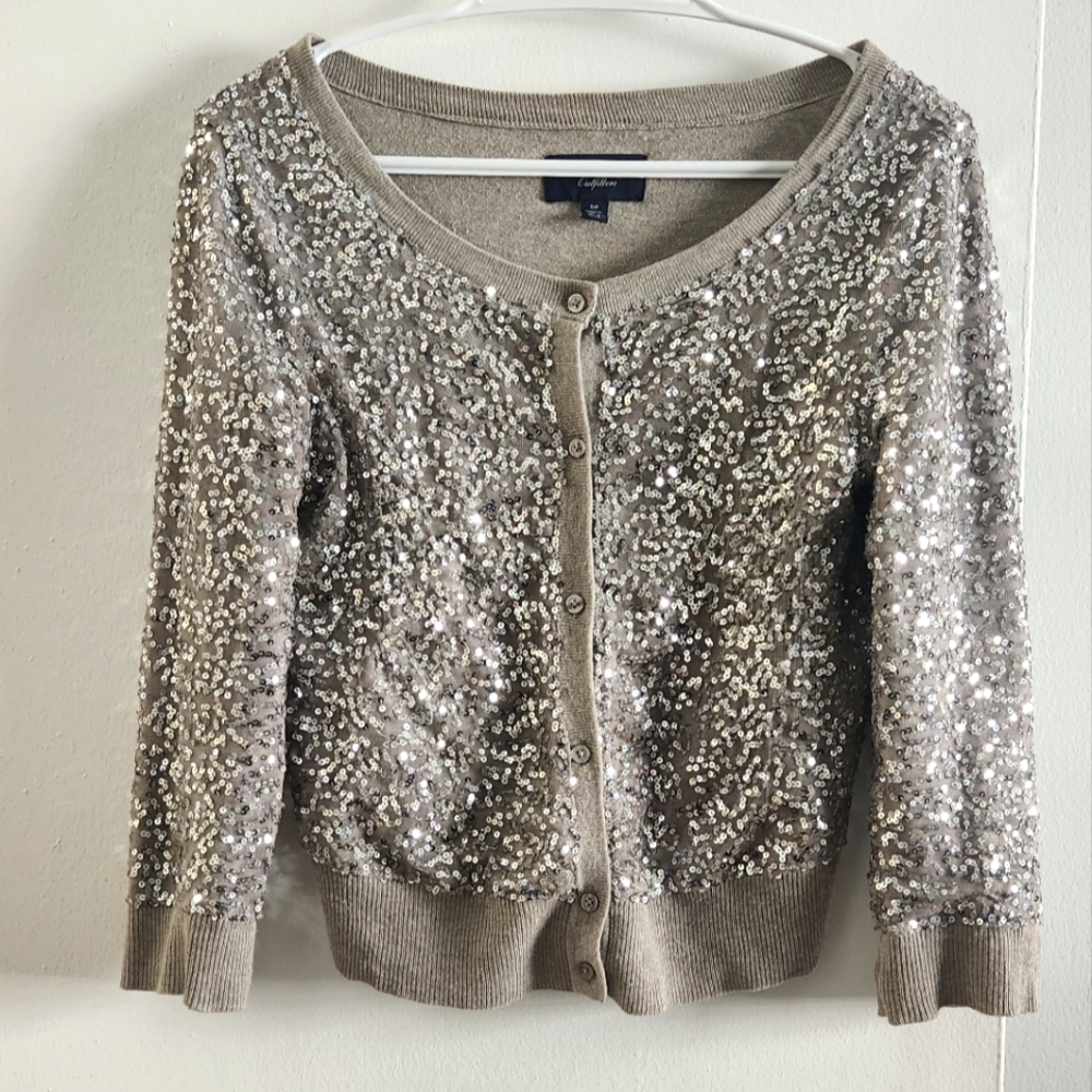 American Eagle Sequined Cardigan